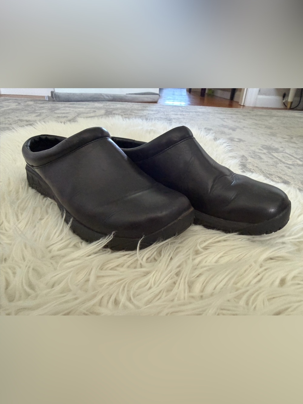 Merrell Women’s Black Slip-On Leather Clogs